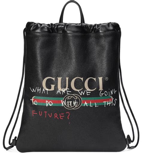 gucci drawstring backpack replica|gucci bag backpack women's.